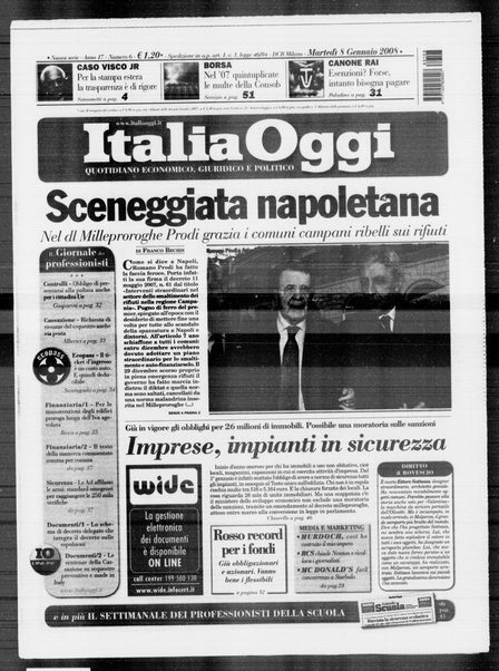 Italia oggi : quotidiano di economia finanza e politica